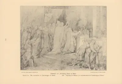 Sketch for ‘The coronation of Charlemagne at Rome’ av Alfred Rethel