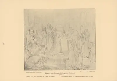 Sketch for ‘The coronation of Lewis the Pious’ av Alfred Rethel