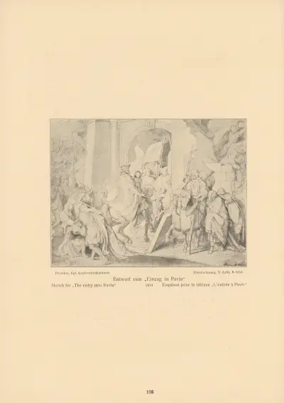 Sketch for ‘The entry into Pavia’ av Alfred Rethel