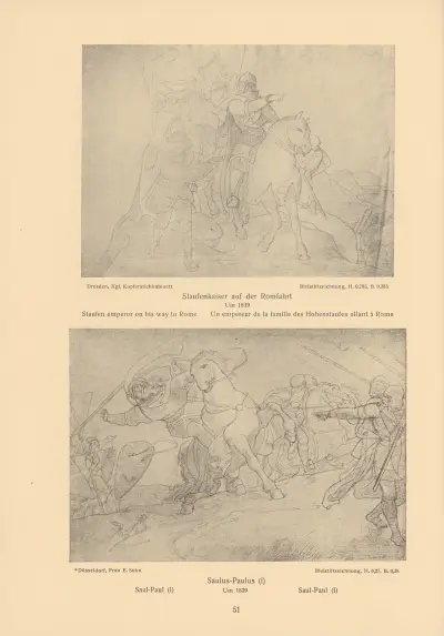 Staufen emperor on his way to Rome, Saul-Paul (I) av Alfred Rethel