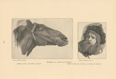 Ölstudien zu ‚Die Schlacht bei Cordoba‘ von Alfred Rethel
