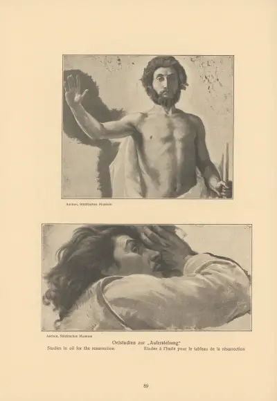 Studies in oil for the resurrection av Alfred Rethel