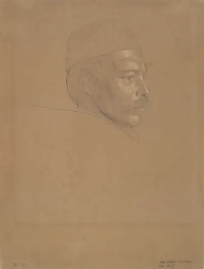 Study of a Man’s Head av Alfred Rethel