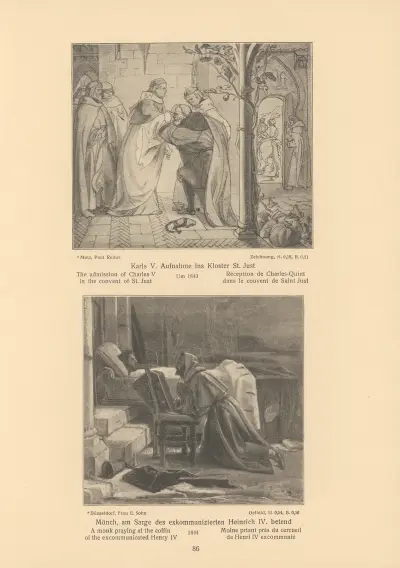 The admission of Charles V in the convent of St. Just av Alfred Rethel