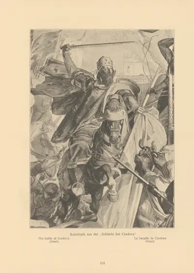 Die Schlacht bei Cordoba (Detail) von Alfred Rethel