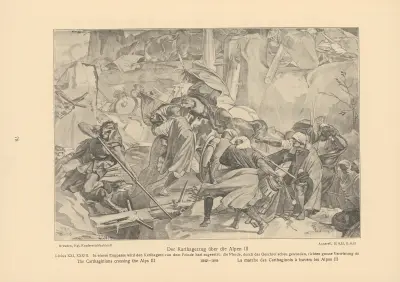 The Carthaginians crossing the Alps III av Alfred Rethel