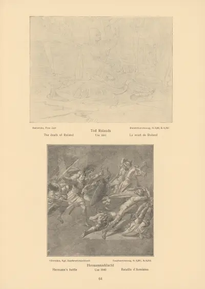 The death of Roland, Hermann’s battle av Alfred Rethel