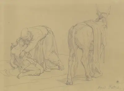 Den barmhärtige samariern av Alfred Rethel