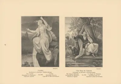 The Lorelei. Illustration for Reumont’s Rhineland legends, The ring of Fastrada av Alfred Rethel