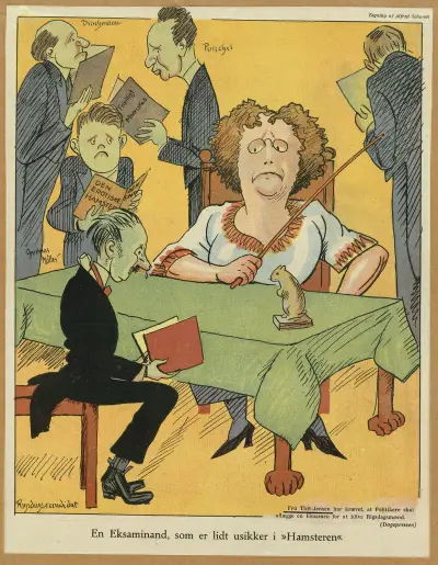 An examinee who is a little unsure in ‘The Hamster’ av Alfred Schmidt