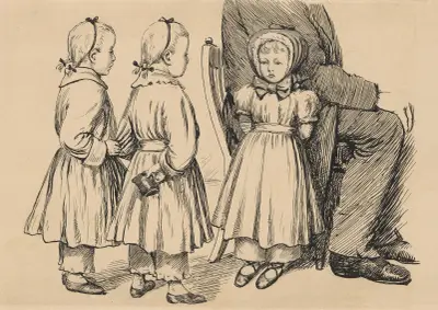 Little girls in conversation av Alfred Schmidt