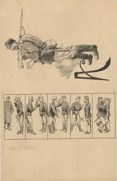 Soldier with rifle over his arm av Alfred Schmidt