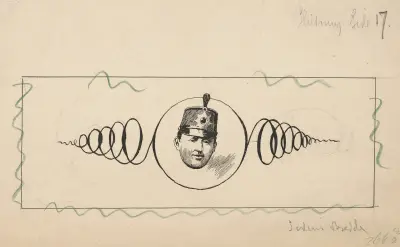 Soldier’s head in a circle., Alfred Schmidt