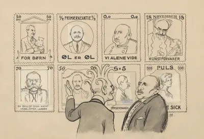 The octopus displays alternative stamps. von Alfred Schmidt