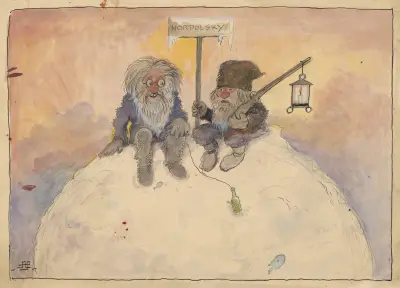Two Russians at the North Pole. av Alfred Schmidt