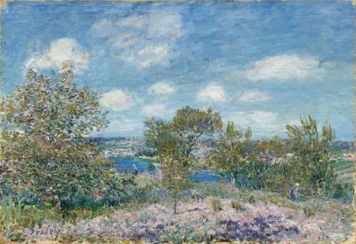 Après-midi de mai à By, près de Moret-sur-Loing av Alfred Sisley