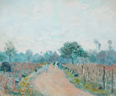 Droga do Prunay w Louveciennes, Alfred Sisley