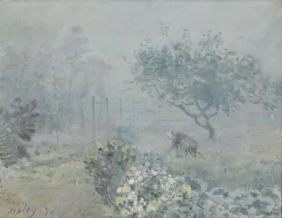 Fog, Voisins av Alfred Sisley