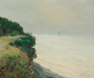 La falaise de Penarth av Alfred Sisley