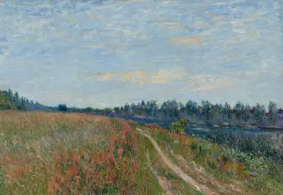 La prairie av Alfred Sisley