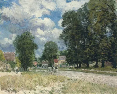 La route de Marly-le-Roi av Alfred Sisley