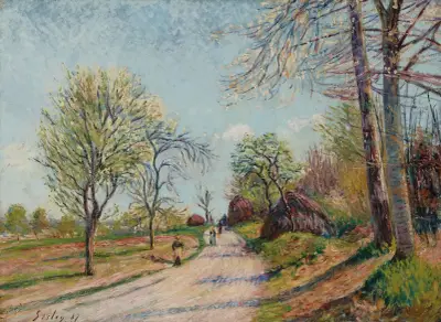 La route de Veneux av Alfred Sisley