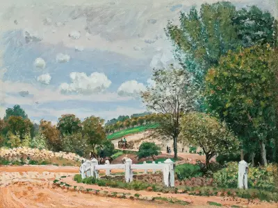 La Route De Verrieres av Alfred Sisley