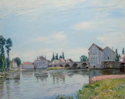 Le Pont de Moret-sur-Loing av Alfred Sisley