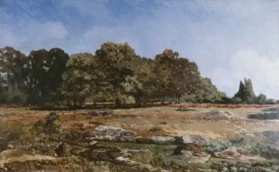 Lisière de la forêt de Fontainebleau av Alfred Sisley