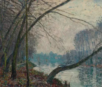 Matinée d’octobre près de Port-Marly av Alfred Sisley