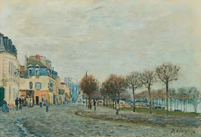 Port-Marly avant l’inondation av Alfred Sisley