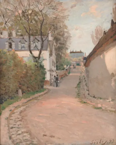 Street in Ville-d’Array av Alfred Sisley