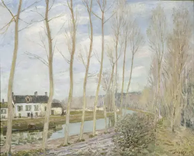 The Loing’s Canal av Alfred Sisley