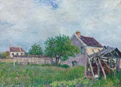 Vieille Chaumière Aux Sablons av Alfred Sisley