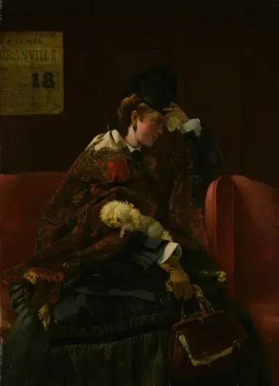 At the Railway Station av Alfred Stevens