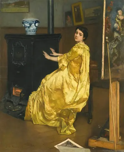 Dans l’atelier; le repos du modèle av Alfred Stevens