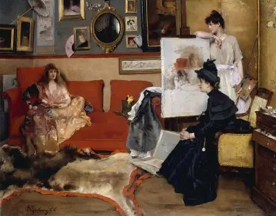 In the Studio av Alfred Stevens