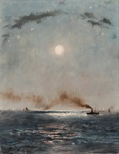 Marine de nuit av Alfred Stevens