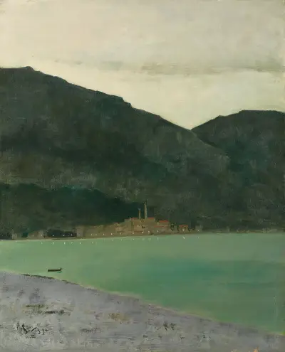 Menton, presque la nuit, 2è impression av Alfred Stevens