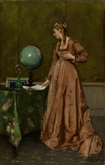 News from Afar av Alfred Stevens