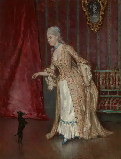 Standing Figure of a Woman av Alfred Stevens