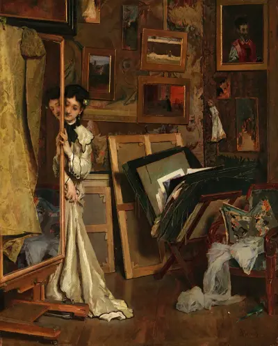 The Psyché (My Studio) av Alfred Stevens