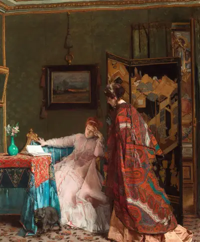 Der Besuch, 1869 von Alfred Stevens