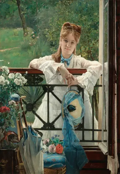 Un Bleuet (The Blue Ribbon) av Alfred Stevens