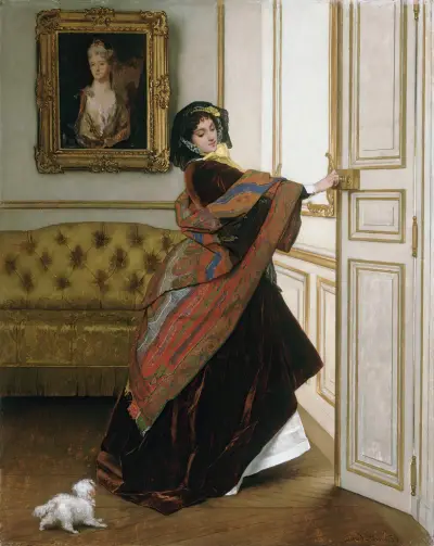 Will you go out with me, Fido av Alfred Stevens