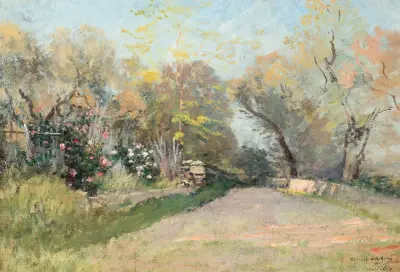 Landscape near Antibes. Study av Alfred Wahlberg