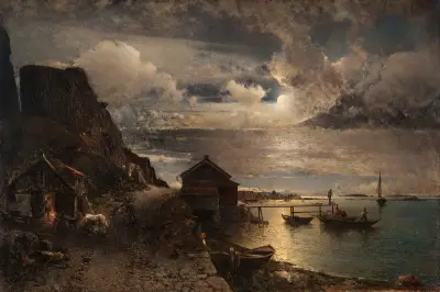 Moonlight, Fjällbacka av Alfred Wahlberg