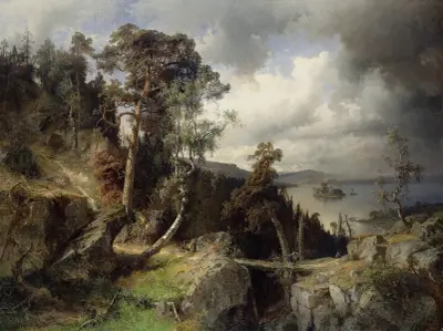 Swedish Landscape. Motif from Kolmården av Alfred Wahlberg