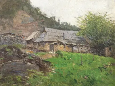 A Landscape with a Hut av Alfred Zoff
