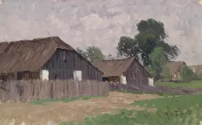 Bondgårdar vid Klagenfurt av Alfred Zoff